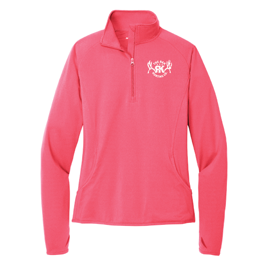 Ladies Crest 1/4 Zip - Coral