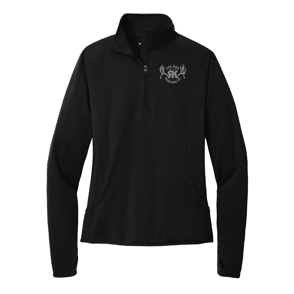 Ladies Crest 1/4 Zip - Black